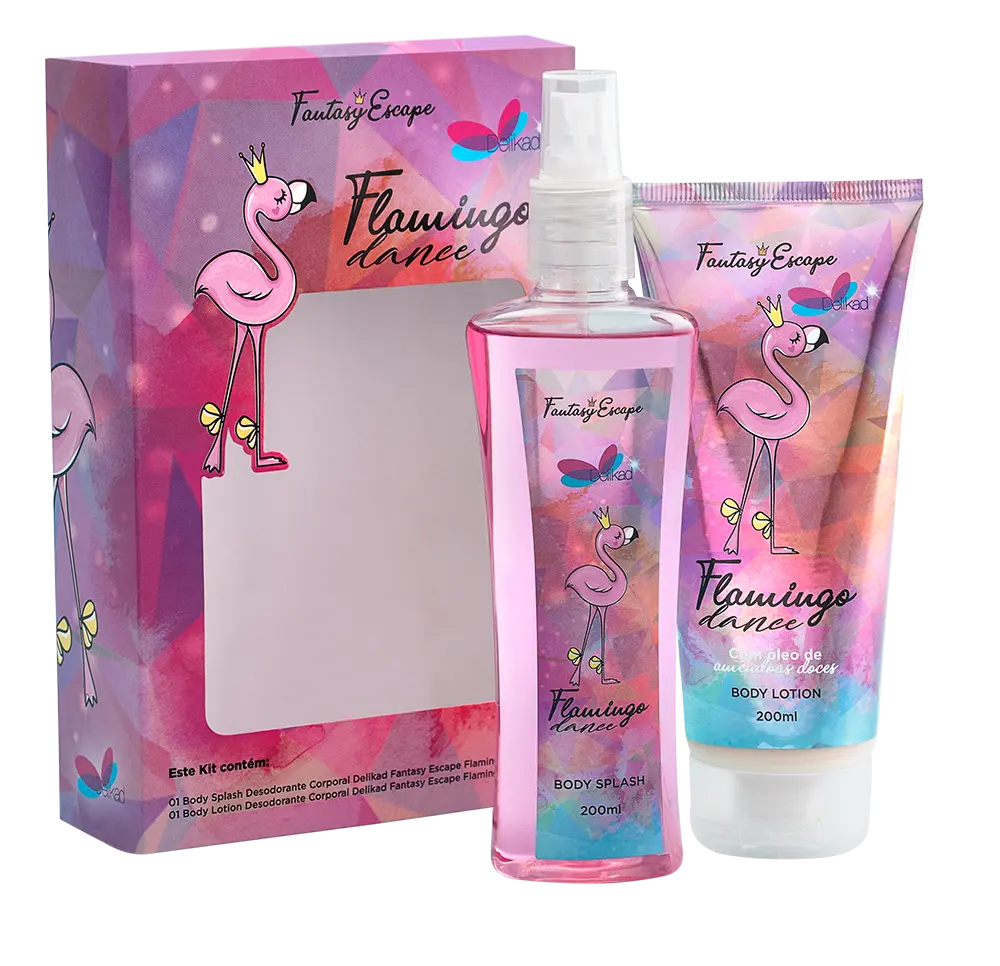 Kit Delikad Fantasy ESCAPE FLAMINGO DANCE ( body Splash+ Body Lotion )