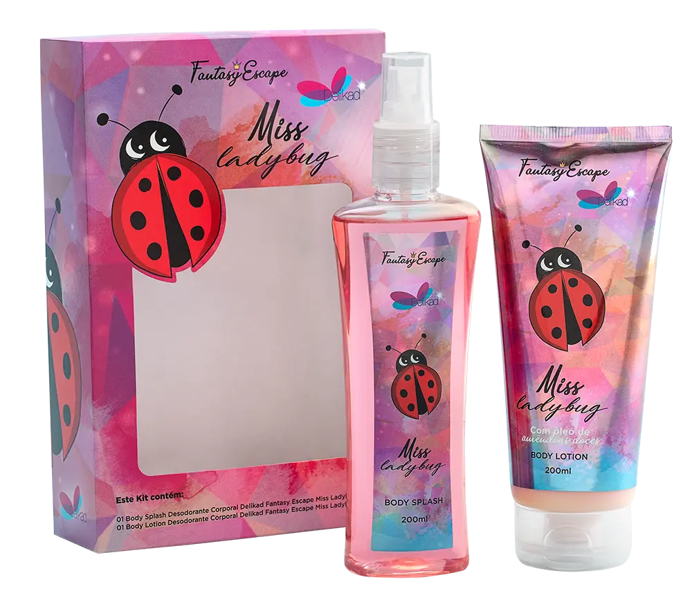 Kit Delikad Fantasy ESCAPE MISS LADYBUG ( body Splash+ Body Lotion )